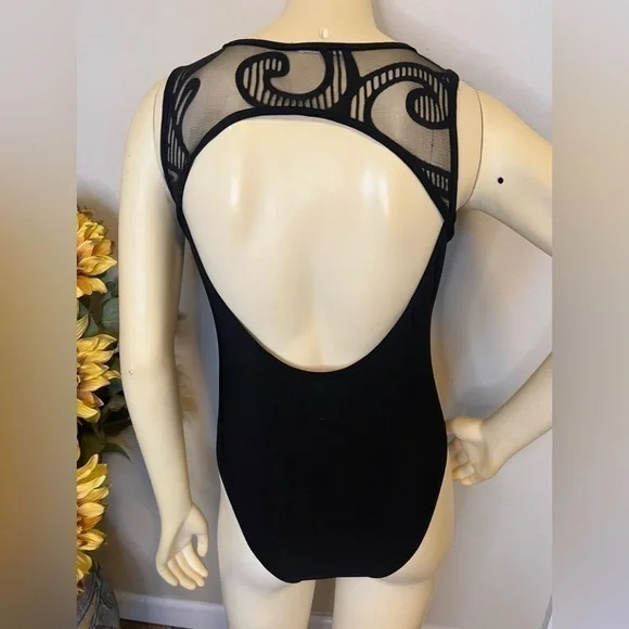 Sexy A’Gaci Black Lace Backless Bodysuit Medium M - Picture 2 of 4